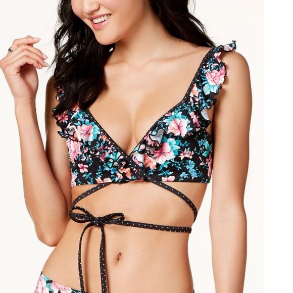 Ruffle bikini top wrap and high waisted bottom - Picture 2 of 6